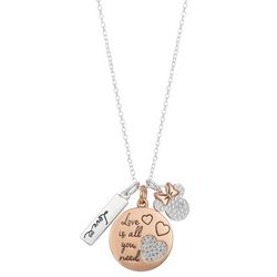 Disney Minnie Mouse Love Is All You Need Pendant Necklace