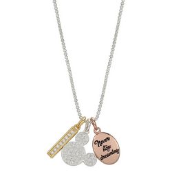 Disney Mickey Mouse Never Stop Dreaming Charm Necklace