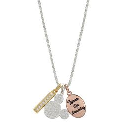 Mickey Mouse Never Stop Dreaming Charm Necklace