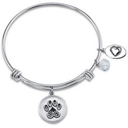 Pets Leave A Paw Print On Your Heart Bangle