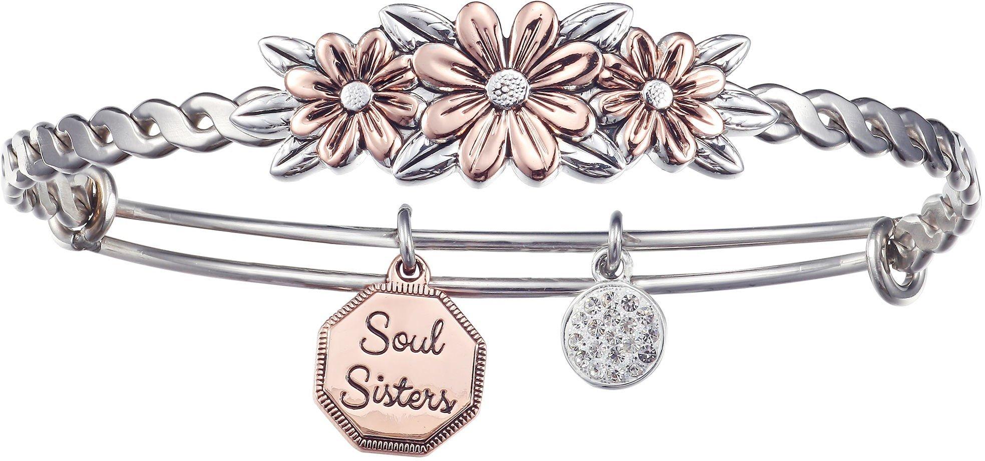 Soul Sisters Floral Twist Bangle Bracelet