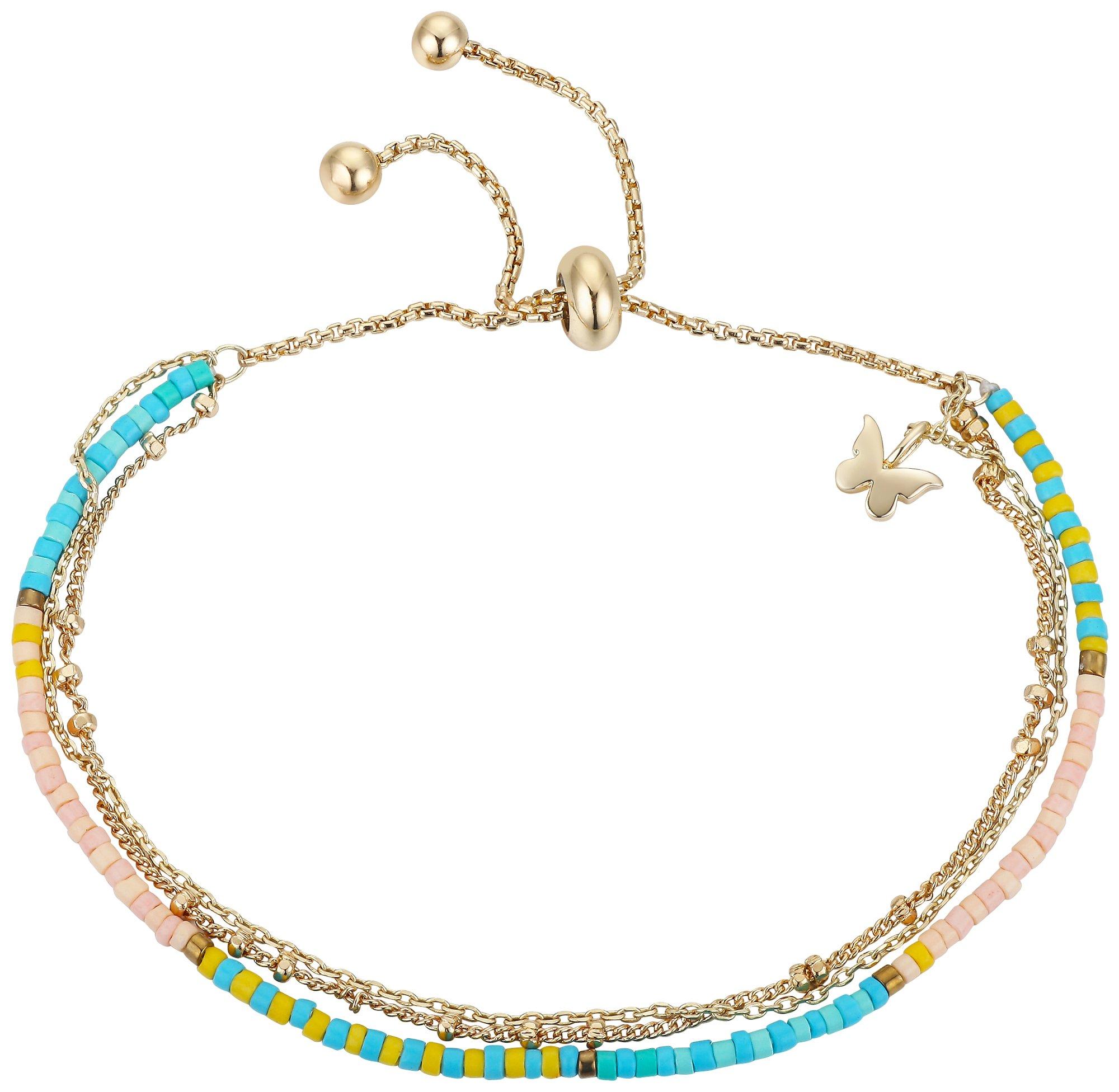 Footnotes 2-Row Cuff & Butterfly Beaded Bracelet