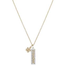 Pave Ohana Hibiscus Charm Chain Necklace
