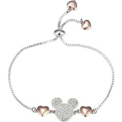 Disney Mickey Mouse Pave Crystal Adjustable Bracelet