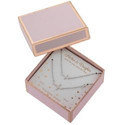 Athra 2-pc. Mother & Daughter Cross Charm Necklace