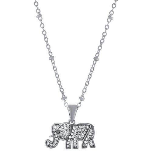 Athra Crystal Elephant Pendant Necklace