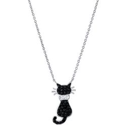 Athra Black Cat Pendant Necklace