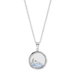 18 In. Dolphin Waves Shakey Charm Chain Necklace