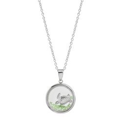 Athra 18 In. Good Vibes Sea Turtle Shakey Charm Necklace
