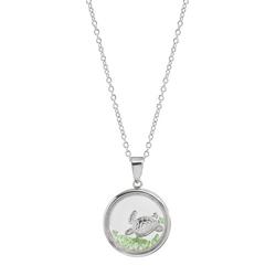 18 In. Good Vibes Sea Turtle Shakey Charm Necklace