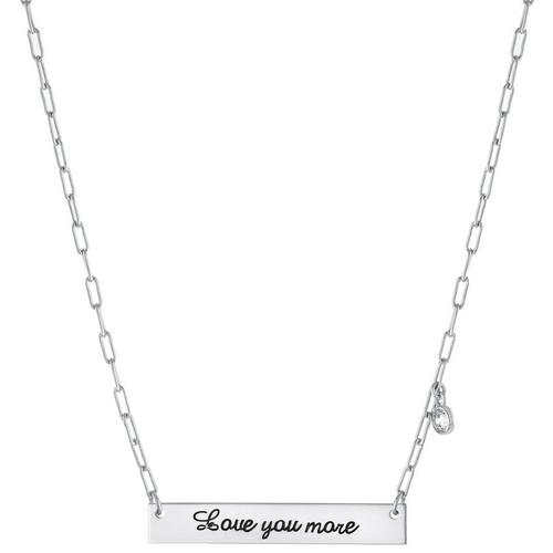 Athra Love you More Linear Bar Necklace