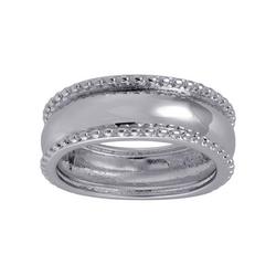 Classic Silver-Plated Band Style Ring