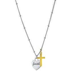 Athra Faith & Cross Charm Necklace