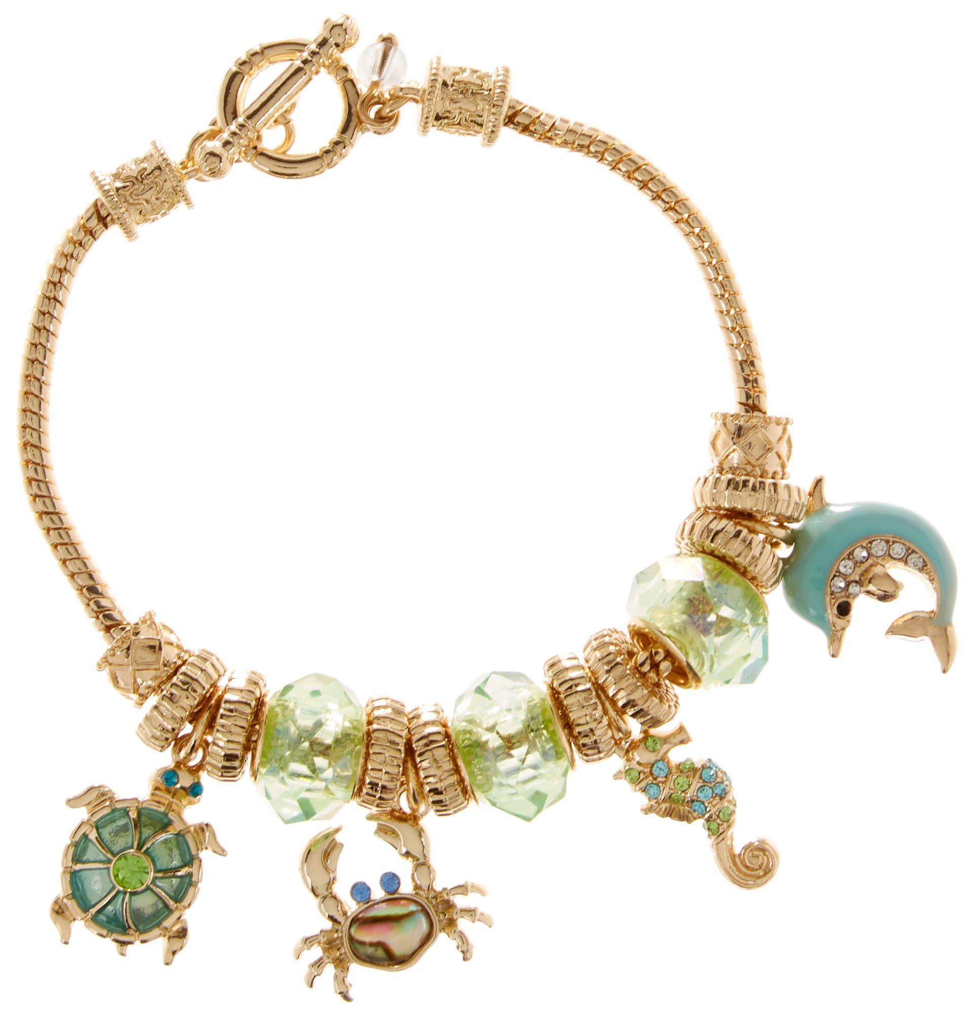 Sea Life Charm Toggle Bracelet