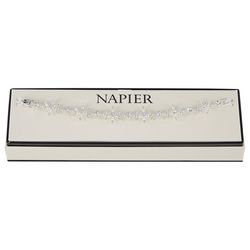 Napier Christmas Snowflakes Link 7.5 Inch Bracelet