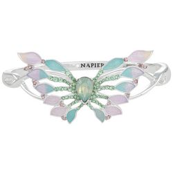 Napier Pave Butterfly Bangle Bracelet