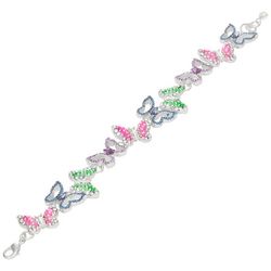 Napier Pave Butterflies Chain Bracelet