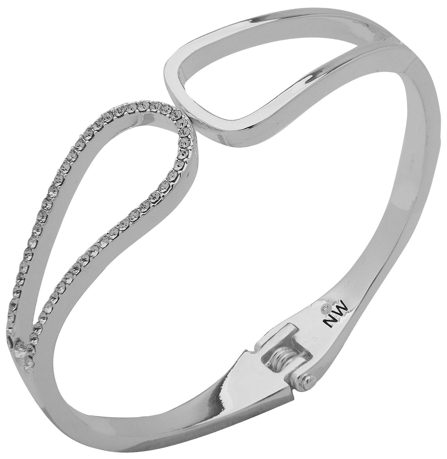 Nine West 2.5 In. Pave Loops Bangle Bracelet