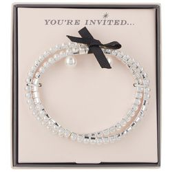 You're Invited 3-Pc. Faux Pearl 2 Bracelets & Studs Set