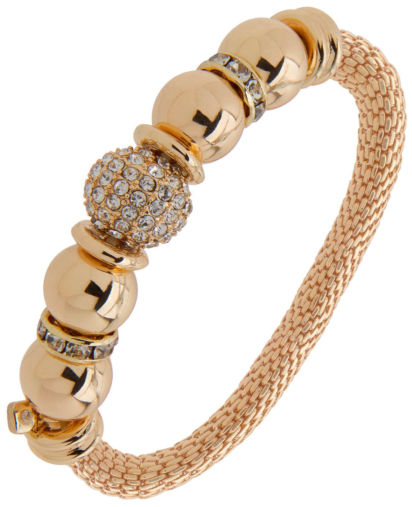 Nine West Pave Fireball Beads Stretch Bracelet