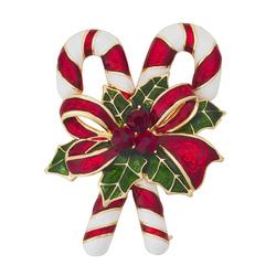 Candy Canes & Holly Enamel Boxed Pin