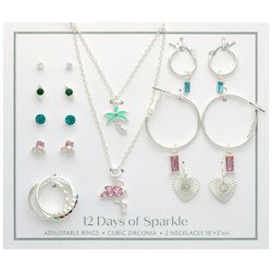 12 Days Of Xmas 12-Pc. CZ Beach Theme Jewelry Set