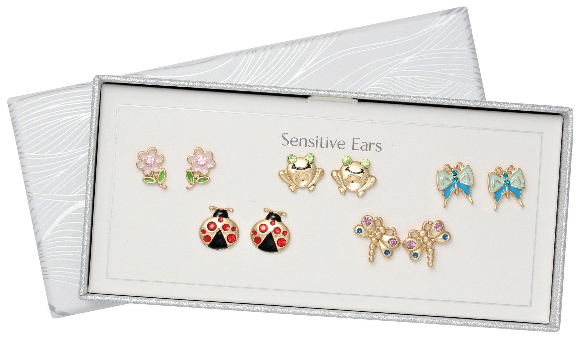 Bay Studio 5-Pr. Critters Sensitive Ears Stud Earring Set