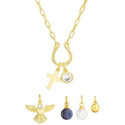 Inspired By You Your Charm Story Cross Charm Necklace
