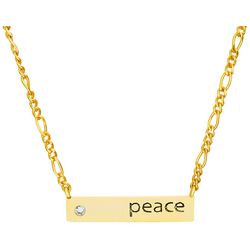 Me & You Designs CZ Peace Bar Necklace