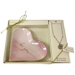 Inspired By You 2-Pc. Charm Necklace Heart Trinket Tray Set