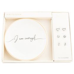 Inspired By You 4-Pc CZ Stud Earrings Trinket Tray Set