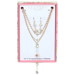 Laundry By Shelli Segal 2-Pc. 3-Row Y-Necklace & Earring Set