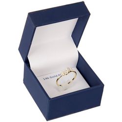 Ocean Treasures CZ Crystal Cluster Gold Plated Ring Boxed
