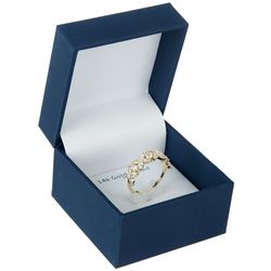 Ocean Treasures Gold-Plated XO CZ Rhinestone Fashion Ring