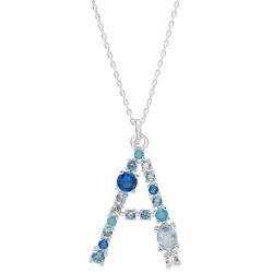 Initially Yours 16 In. Genuine CZ 'A' Charm Necklace