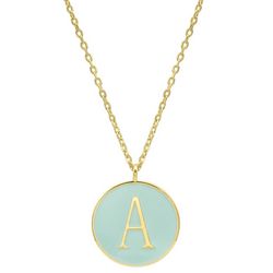 Initially Yours 16 In. 'A' Charm Gold Plated Necklace
