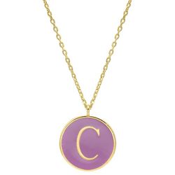 Initially Yours 16 In. 'C' Charm Gold Plated Necklace