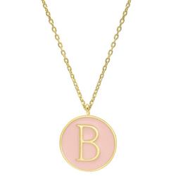 16 In. 'B' Charm Gold Plated Necklace