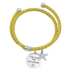 You Are My Sunshine Charm Silver Plated Bracelet