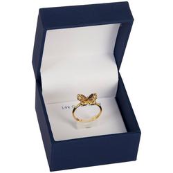 Gold-Tone Butterfly Ring
