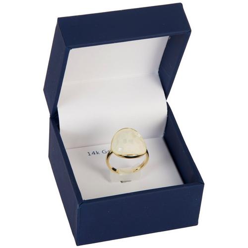 Ocean Treasures Gold-Tone Pearl Boxed Ring