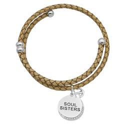 Soul Sisters Charm Adjustable Leather Bracelet