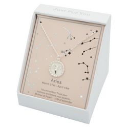 City Gems Aries Mother Of Pearl Pendant Necklace