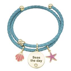 Seas The Day Charms Braid Coil Bracelet