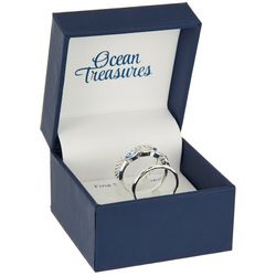 Ocean Treasures 3-Pc. Rhinestone Boxed Ring Set
