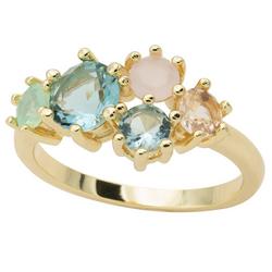 Rhinestone Gold Plated Boxed Ring