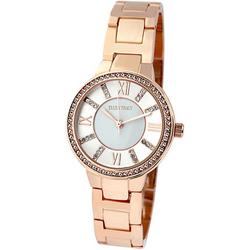 Womens Rose Gold Tone Bracelet Watch