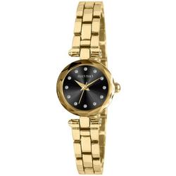 Womens Mini Faceted Gold Tone Watch