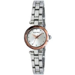 Womens Mini Faceted Silver Tone Watch