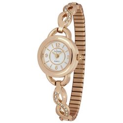 Bay Studio Womens Pave Open Twisted Link Band Analog Watch